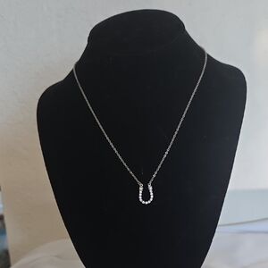 Elegant Silver Necklace with Crystal Accents